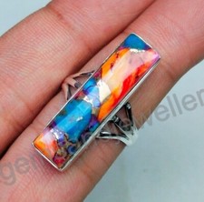 Spiny Oyster Turquoise Ring 925 Sterling Silver Handmade Ring For Her All Size