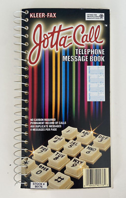 Jotta-Call Telephone/Message Book,Carbonless Duplicate 400 sets,Vintage 1998