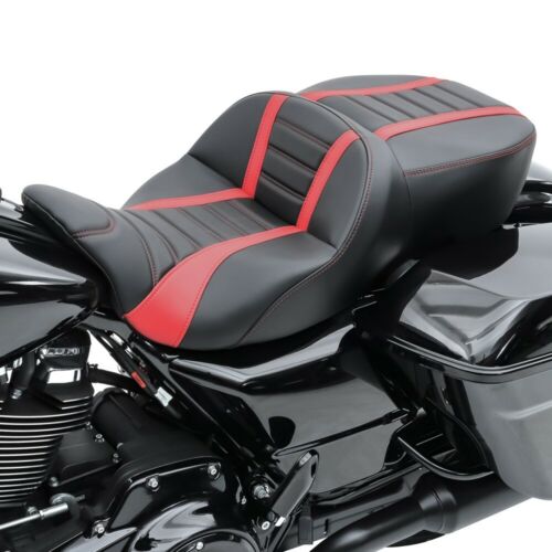Sitzbank für Harley CVO Limited 14-22 Craftride TG3 in schwarz-rot - Bild 1 von 5