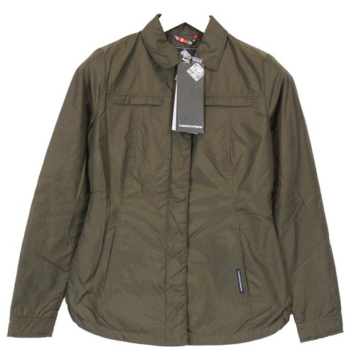 vtg 50s 60s Rockabilly thin Nylon Windbreaker Jacket Solid Brown