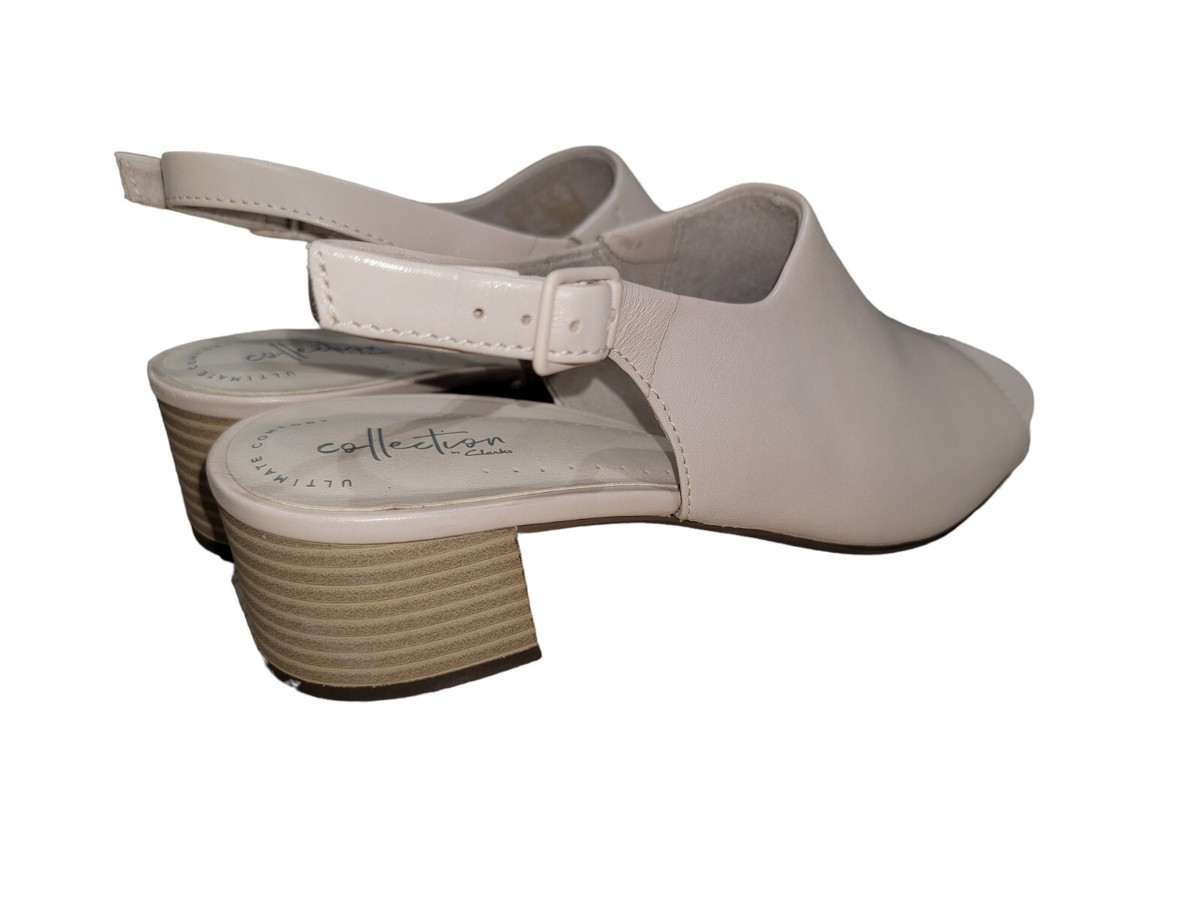 Clarks Collection Women's Elisa Kristie Beige Rose Comfort Leather