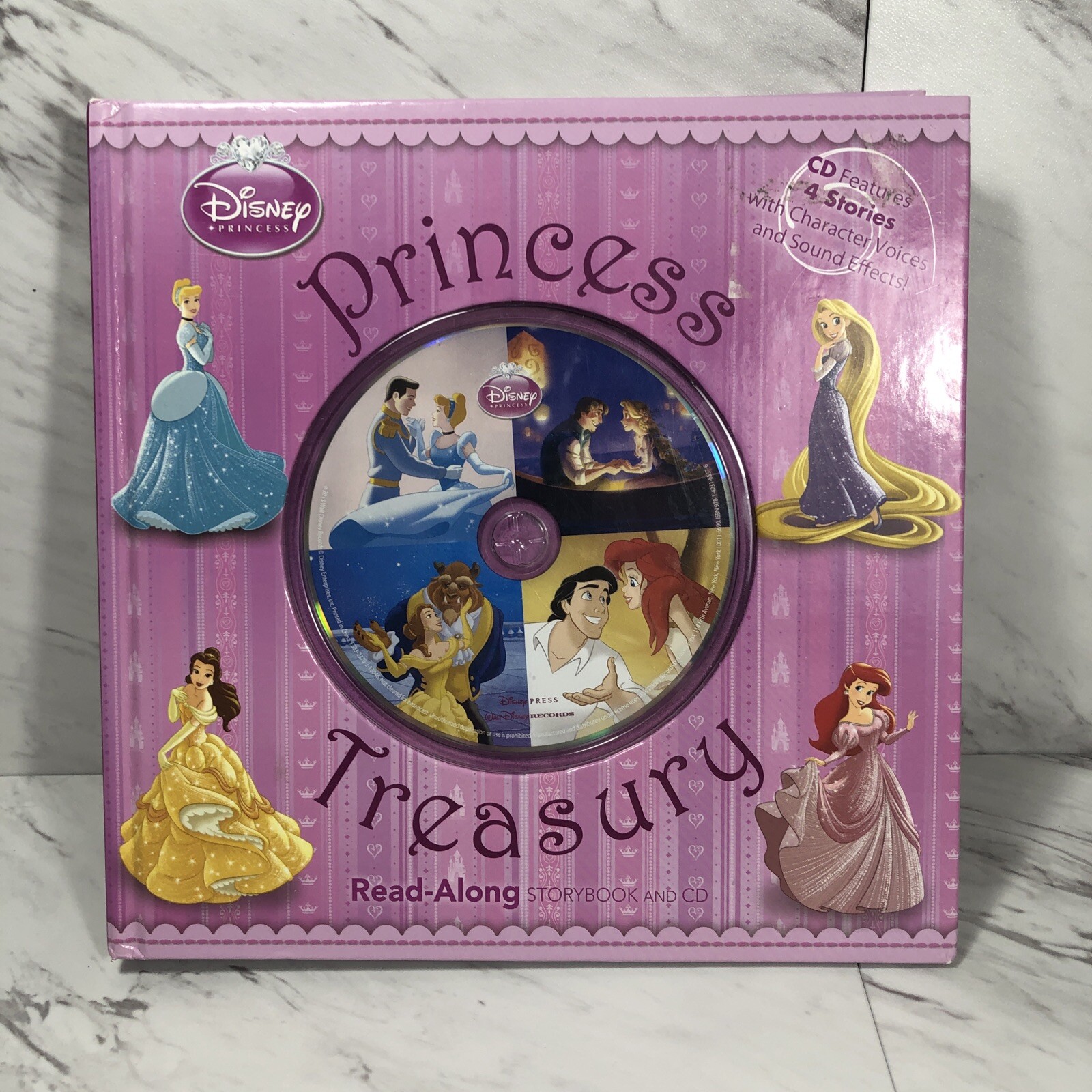 used-disney-princess-read-along-storybook-and-cd-treasury-ebay