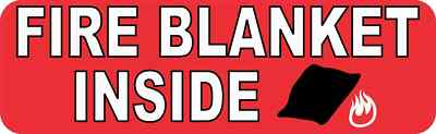 Fire Blanket Inside Sticker Car Truck Vehicle Bumper Decal