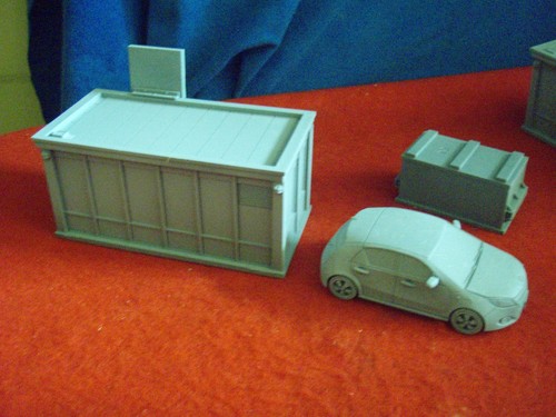 WarGames, stampato in 3D, Buldings Tarrain Cars, Terreno, 28 mm, lotto lavori, - Foto 7 di 7