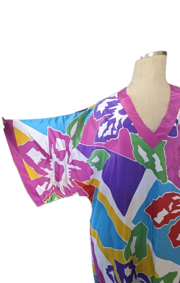 Vintage Oscar De La Renta For Saks 5th Ave Printed Caftan - Image 3 of 4