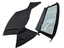 Fits Alfa Romeo Gtv 916 95-03 Soft Top Plastic Window Black Canvas Cloth Fits Alfa Romeo Gtv 916 95-03 Soft Top Plastic Window Black Canvas Cloth