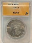 1897 Morgan Silver Dollar  ANACS MS 62 -XF