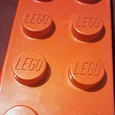 LEGO Orange Stackable Storage Brick Container 6 Compartments for Minifigures