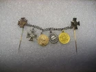 CHAIN WITH MINIATURES OF MILITARY ww1 German Veteran Military Pins