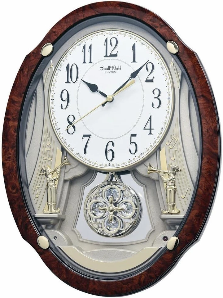Rhythm Clocks Trumpet Duet II Musical Motion Wall Clock - Image 1 of 1