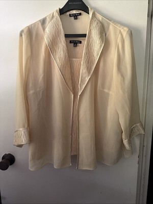 Danna Kay Gold Two Piece Cocktail Top with Matching Jacket