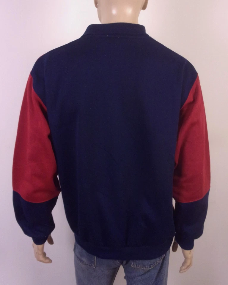 vintage 80s 90s Puritan Men's Colorblock Polo Collar Sweatshirt SZ L - Image 2 of 3
