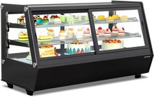 Refrigerated Display Case,7.1 Cu.Ft./200L, Countertop Pastry Display Showcase