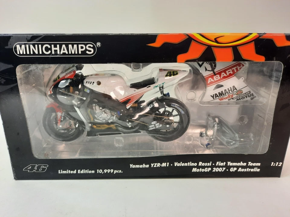 Minichamps Yamaha YZR-M1  Valentino Rossi Australia 2007 ABARTH 1/12 122073196 - Immagine 2 di 4