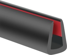 20Ft Rubber Edge Trim 1/4 Inch Self Adhesive U Channel Protector for Metal Glass
