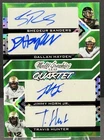 2024 Leaf Quartet Travis Hunter Shedeur Sanders 1/5 NM+ Green Auto RC cc30