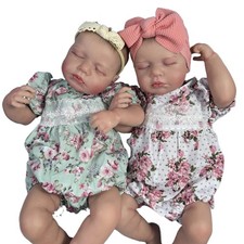 50CM Reborn Baby Doll LouLou Cloth or Vinyl Closed Eyes Newborn Girl Gift