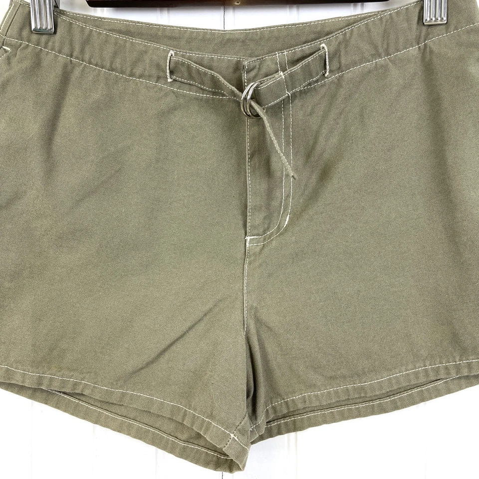 Old Navy Shorts Womens Size 4 Vtg 2001 Y2K Olive Green Beachy Coastal Summer - Image 3 of 4