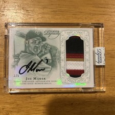 2015 Topps Dynasty Joe Mauer Patch Auto #3/5