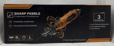 135W Sharp Pebble Electric Chainsaw Sharpener Kit 4PC Dim. Wheel Angle Guide 3B3