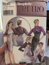 Simplicity RETRO Pattern 9249 Shrugs Boleros Size 6 8 10 12 Uncut