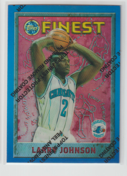 1995-96 Finest Refractor Larry Johnson Charlotte Hornets #233