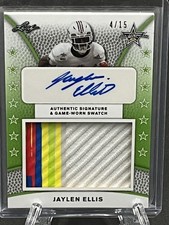 Jaylen Ellis 2019 Leaf All-American Bowl Patch Auto 4/15 Baylor Bears