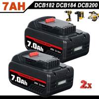 2X 7,0Ah 20V Li-Ion Akku FüR Dewalt DCB180 DCB182 DCB184 DCB200 DCB205 DCB204-2