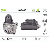 Anlasser Starter 12 V 2,1 Kw 11 ZäHne Valeo FüR U.A. Renault Laguna