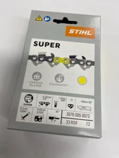 20" STIHL OEM SKIP TOOTH FULL CHISEL CHAIN 3/8" .050" 72 DL  - 33RSF72