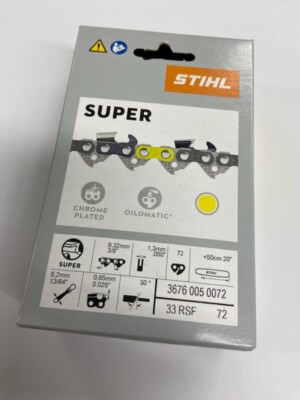 20'' STIHL OEM SKIP TOOTH FULL CHISEL CHAIN 3/8'' .050'' 72 DL  - 33RSF72