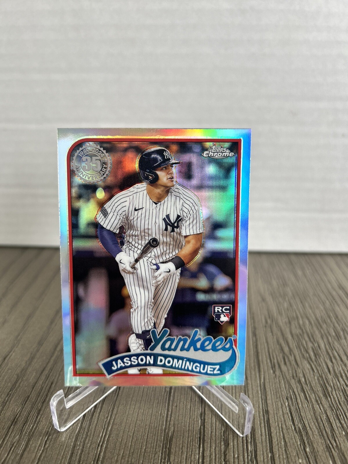 2024 Topps Chrome Jasson Dominguez Rookie 1989 Insert Refractor #89CB-12 Yankees