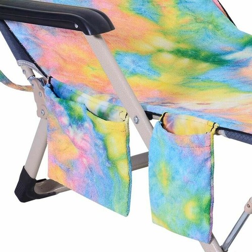 Portable Microfiber Beach Pool Sun Lounge Chair Cover Towel Bag w/ 2 Pocket - Picture 29 of 32