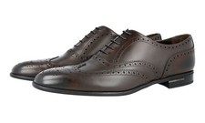 PRADA FULL BROGUE OXFORD BUSINESS SHOES 2EC121 BROWN NEW