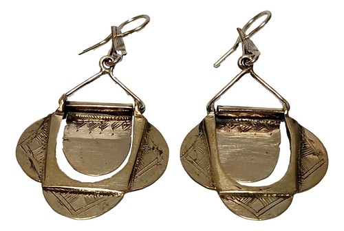 Pendientes Tuareg Bereberes Étnicos Africanos Hechos a Mano Joyería Tribal Africana Artesanal - Imagen 1 de 2
