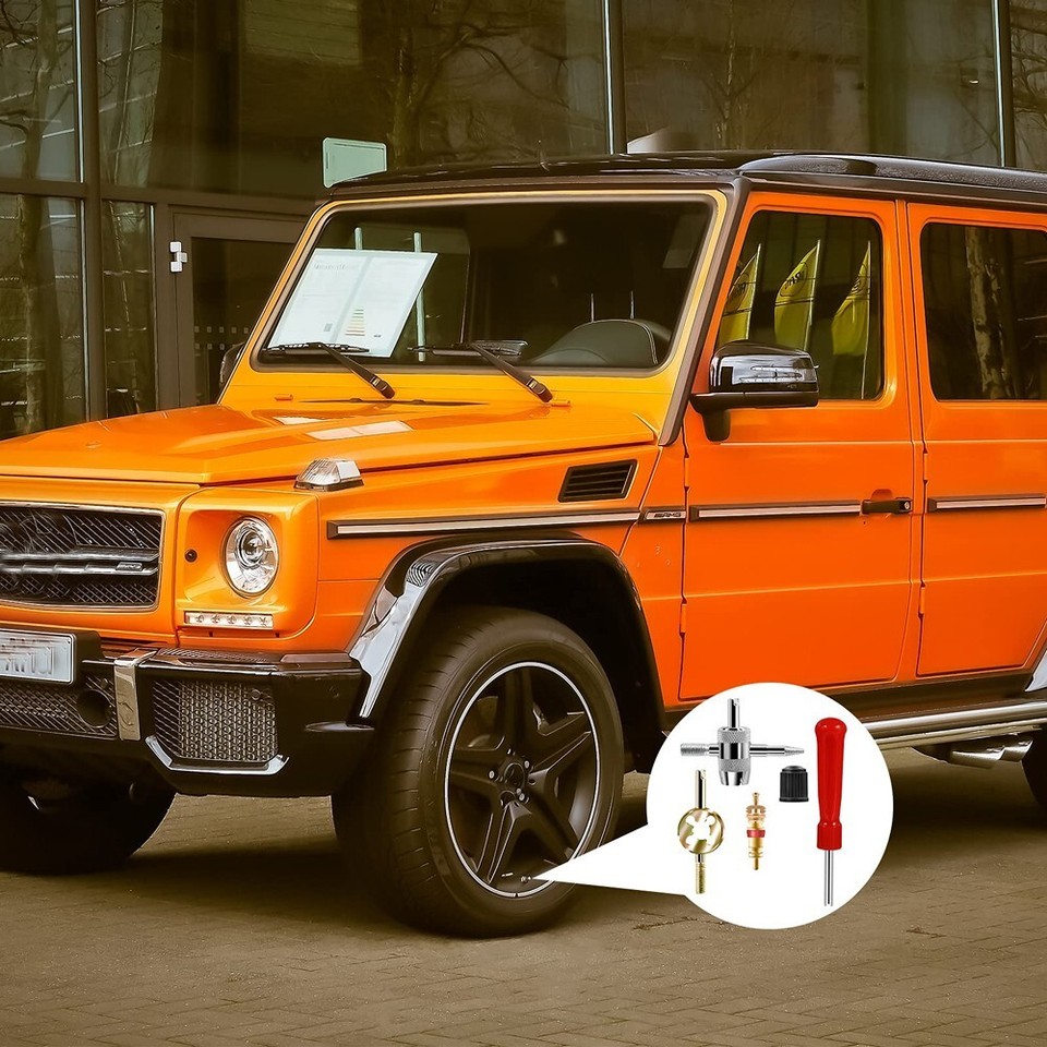 33 X Car Tyre Valve Repair Tool Sets With 4in1 Valve Stem Removal Tools