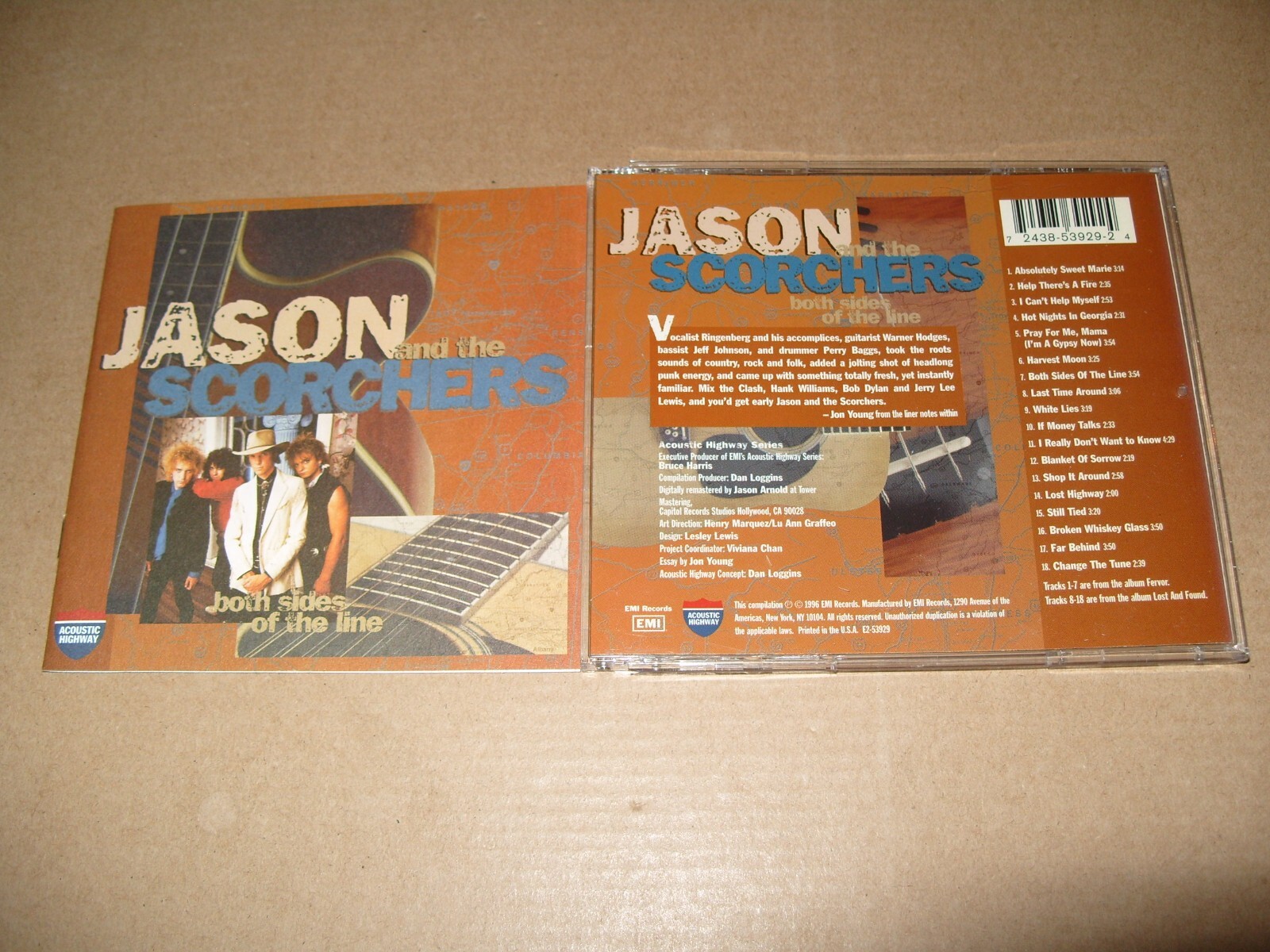 Jason & The Scorchers –Both Sides Of The Line 1996 CD + INLAYS EXCELLENT+ CONDIT