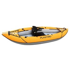 Plastimo canoa kayak gonfiabile mare e fiume singola 2,7 m tipo V con remo pa...