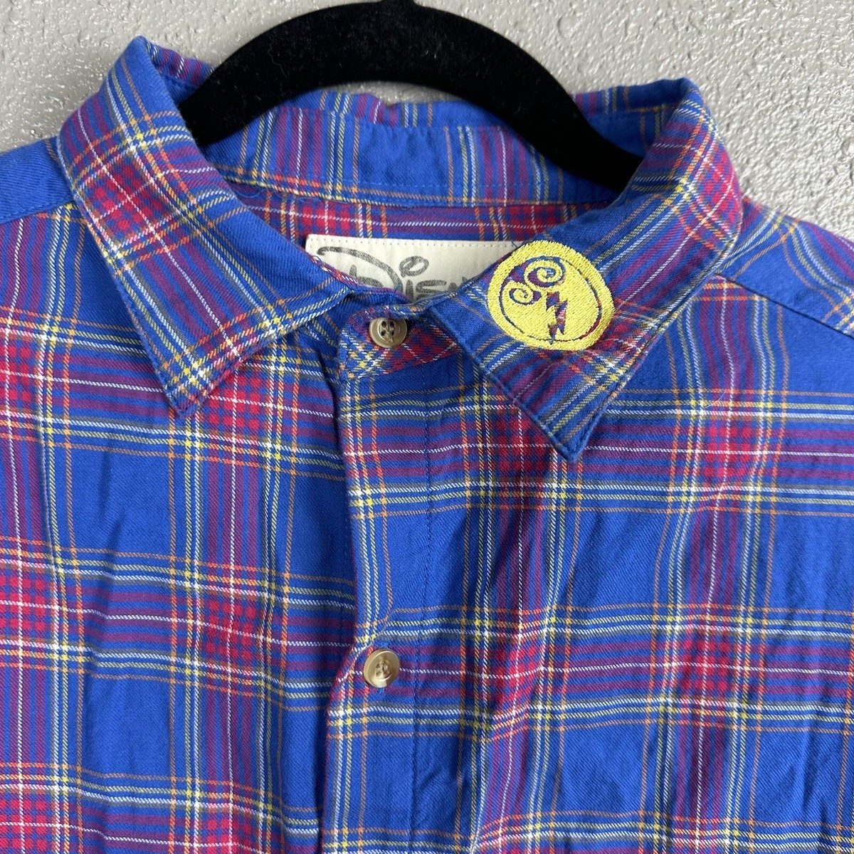Disney Cakeworthy Hercules Zero to Hero Graphic Plaid Button Up