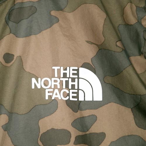 The North Face Windbreaker Jacket Boys Small 7/8 Green Camo Hooded Stow - Picture 6 of 24