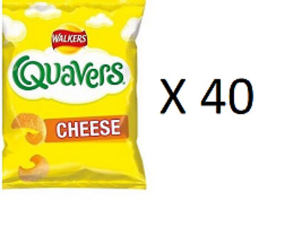 Walkers Quavers Crisps Cheese Snacks 16g pack of 40