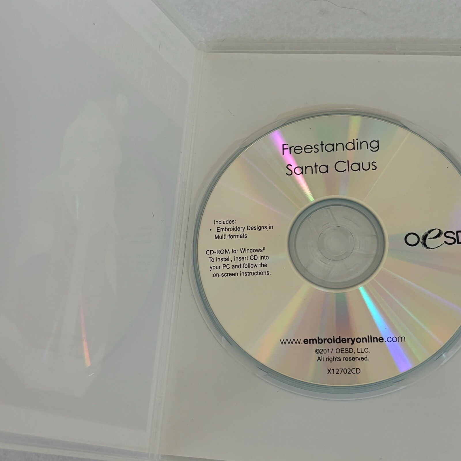 OESD FREE STANDING SANTA CLAUSE Machine Embroidery Design CD-ROM 12702