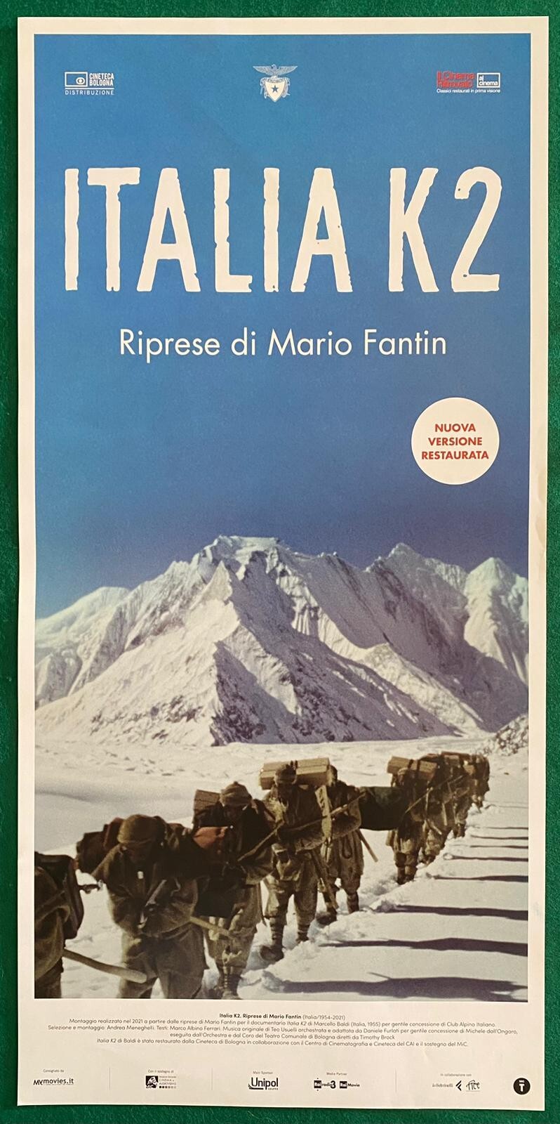 Locandina originale film Italia K2 (1955) - Regia di Marcello Baldi