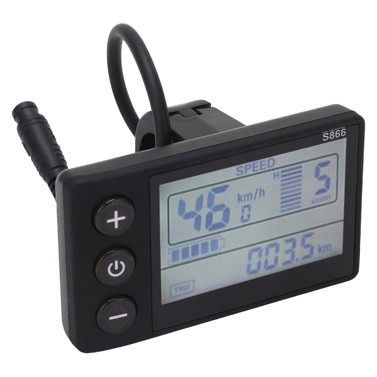 Elektrische Fiets LCD-scherm Display 24V 36V 48V LCD-scherm Elektrische Fiets S866 LCD-scherm Meter 24V 36V 48V Bedieningspaneel met Waterdichte Stekker
