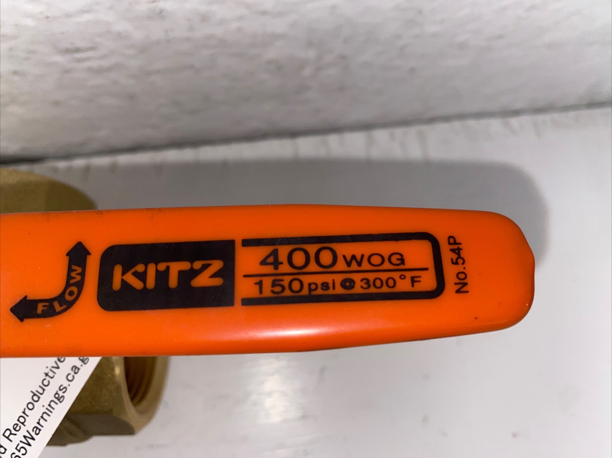 1'' Kitz # 54P (AKTNP) Bronze 3 Way L Port Ball Valve Threaded End