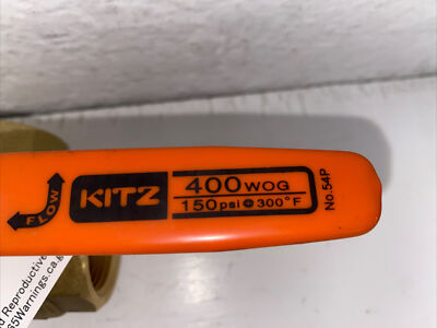 1'' Kitz # 54P (AKTNP) Bronze 3 Way L Port Ball Valve Threaded End