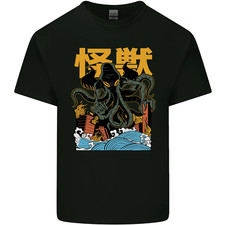 Cthulhu Japanese Anime Kraken Mens Cotton T-Shirt Tee Top