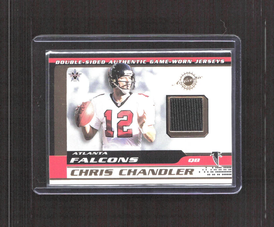2001 Pacific Vanguard #6 Chris Chandler / Terance Mathis Double Sided Patch - Image 2 of 2