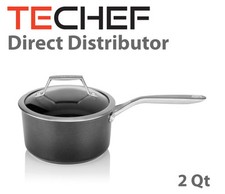 TECHEF - Collezione Onyx, Casseruola 2 quarti con coperchio in vetro, Made in Korea