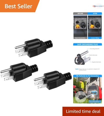 Compact Surge Protector Neutral Ground Bonding Plug for RV and Camping